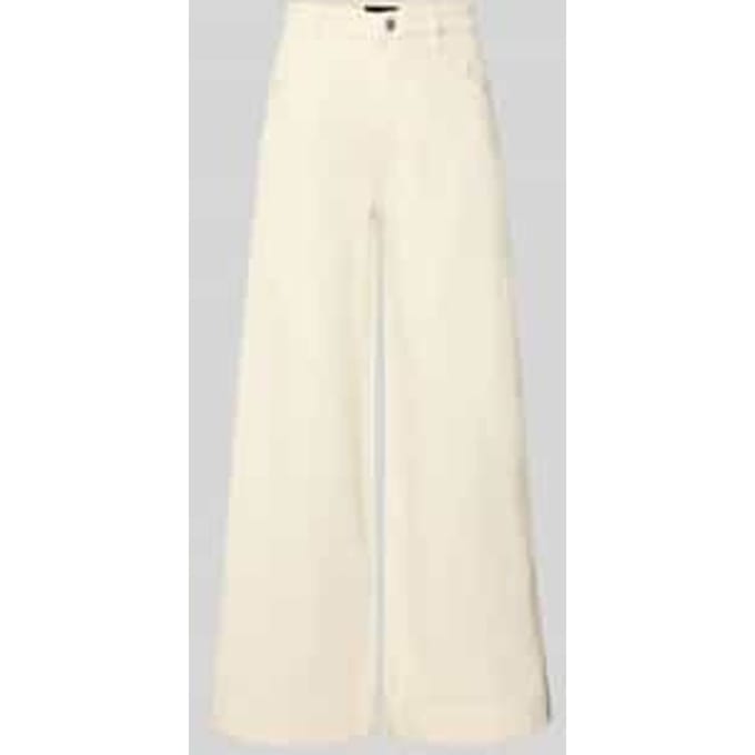 Wide fit jeans met logodetail model 'Eila'