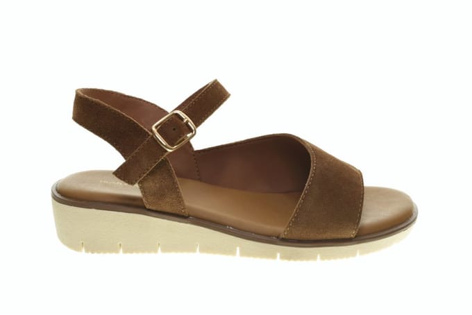 Cognac Lederen Sandalen Dames Hush Puppies maat 40