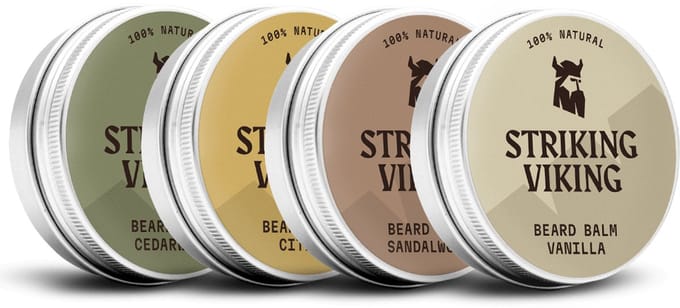 Striking Viking Baardbalsem Set voor Mannen - 4 Geuren - 4 x 30 g