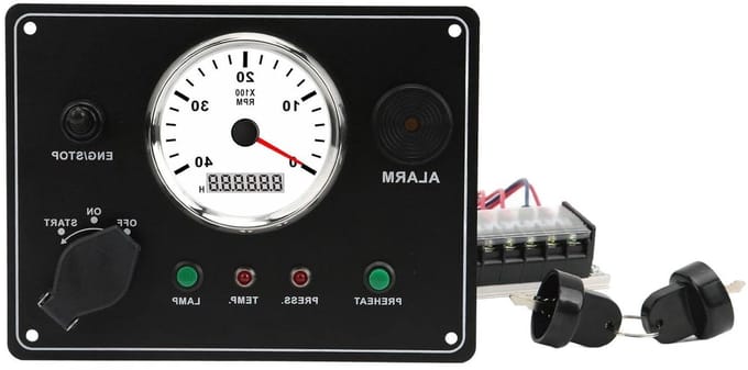 Boordcomputer Schakelaar - Dashboard Paneel - Motor Controle - Meerdere Functies - 33 x 21 x 11 cm - Zilver
