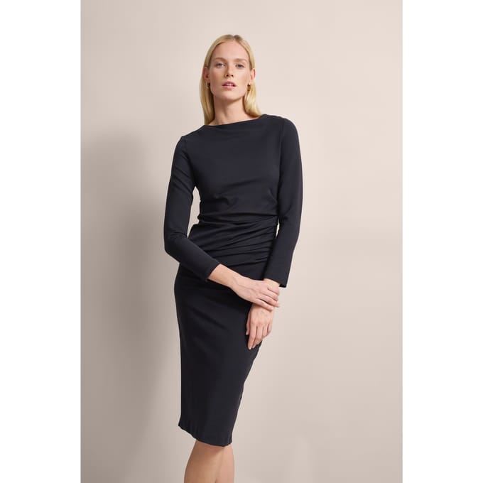Bugatti Damen Jurk met vrouwelijke plooien