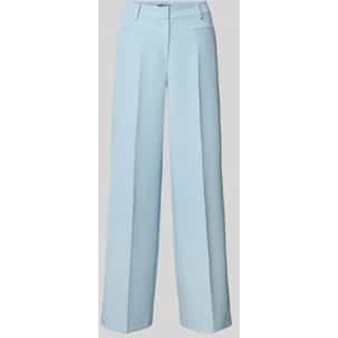 Stoffen broek met strookzakken en vouwplooi