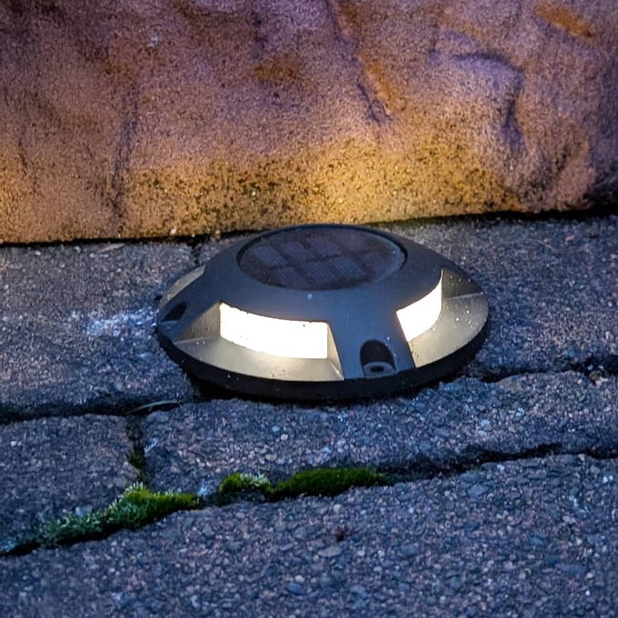 Prios LED vloerspot Selius op zonne-energie, antraciet, IP67
