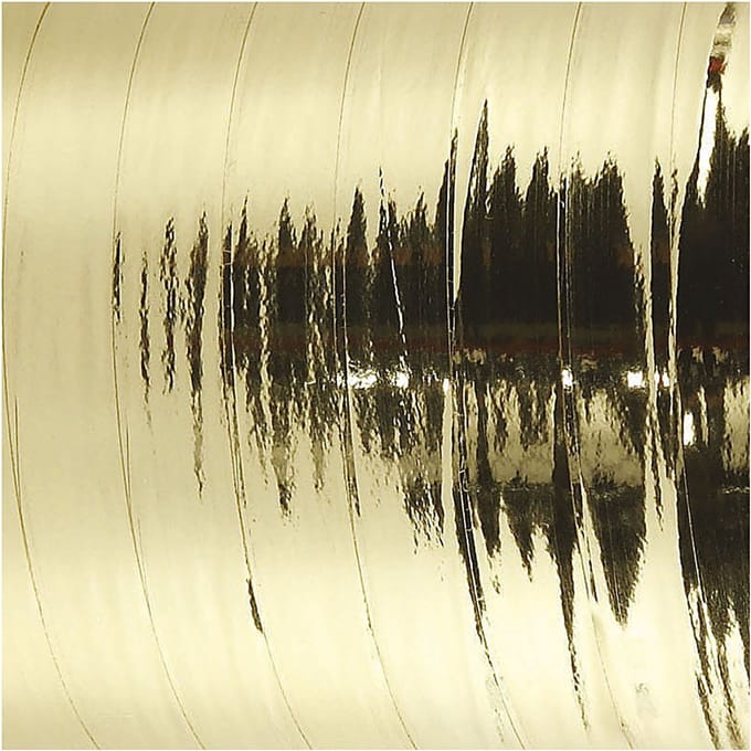 Cadeaulint, B: 10 mm, glossy, goud metallic, 250 m/ 1 rol