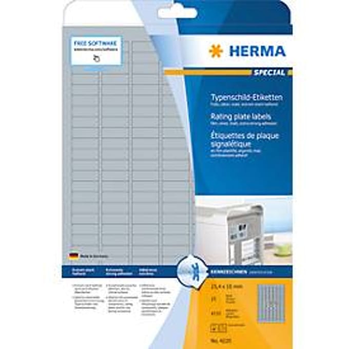 Herma etiketten nr. 4220 van matte polyesterfolie, 4725 etiketten, 25 vellen
