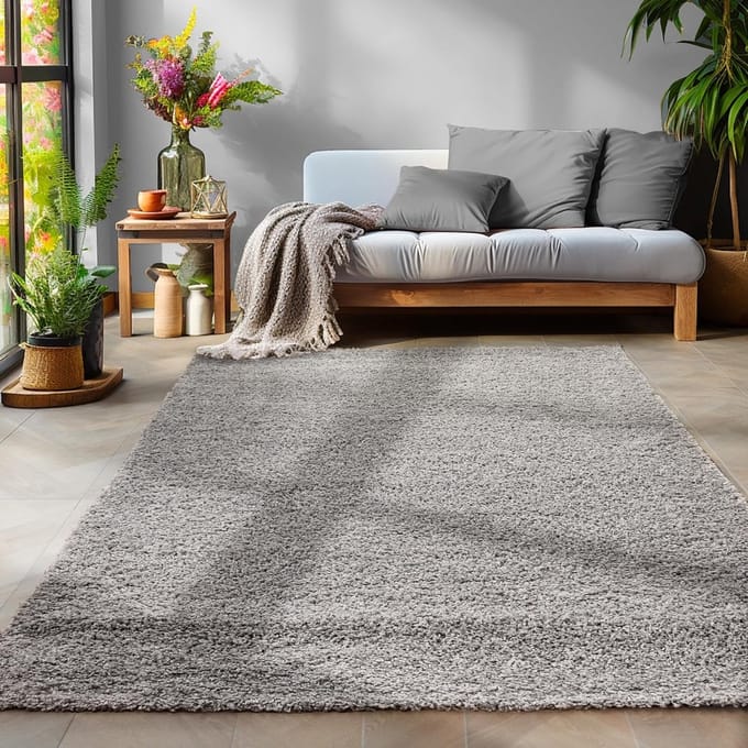 Muratap Basic shaggy vloerkleed licht hoogpolig- 140x200 cm