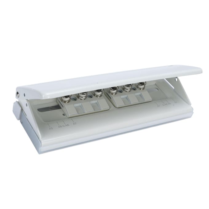 6 Gats Papier Papiersnijder Anti-Slip 6 Vel Capaciteit Verstelbare Gat Papiersnijder voor A3 A4 A5 B3 B4 B5 Kantoor white