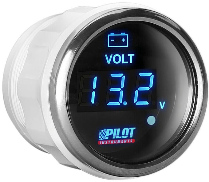 Zwarte digitale voltmeter - 52mm