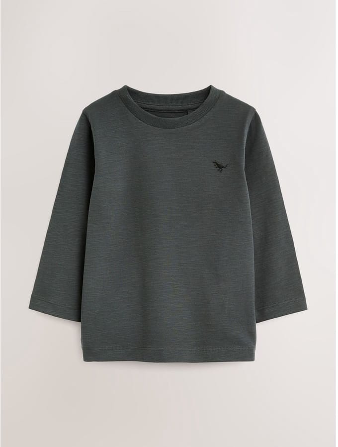 Next - Jongens - Effen T-shirt met lange mouwen - Grijs