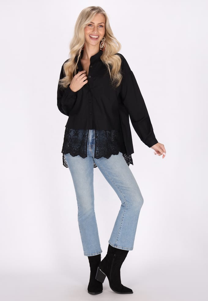 IZIA Blouse Dames zwart