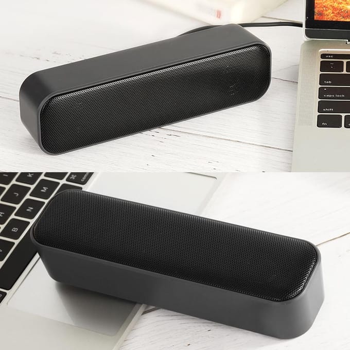 USB-aangedreven soundbar Desktop-luidspreker Bekabelde computer-soundbox voor tv Desktop Laptop Computer zwart