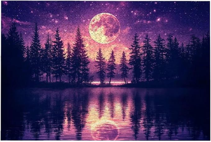 Houten Puzzel - Landschap Puzzel - Ontspanning Thuis - Precisie Stukken - 5000 Stukjes - Multicolor