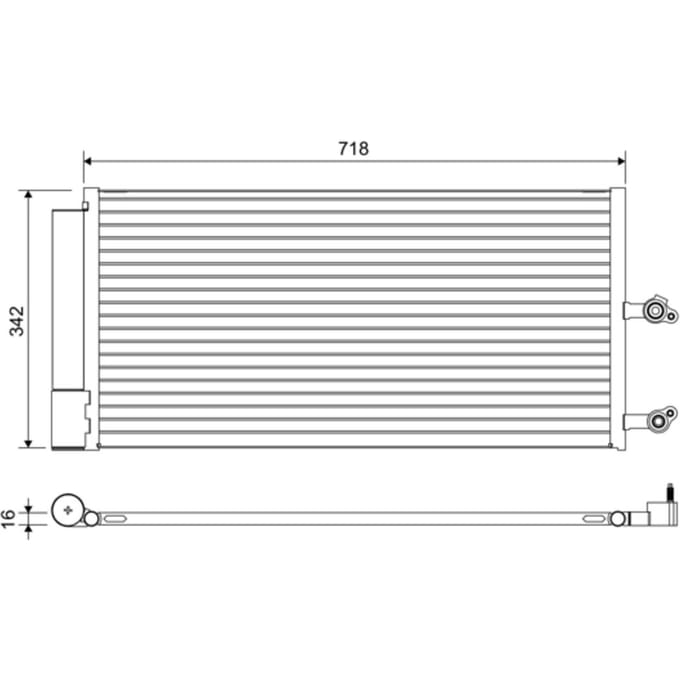 Condensator, airconditioning VALEO 822644