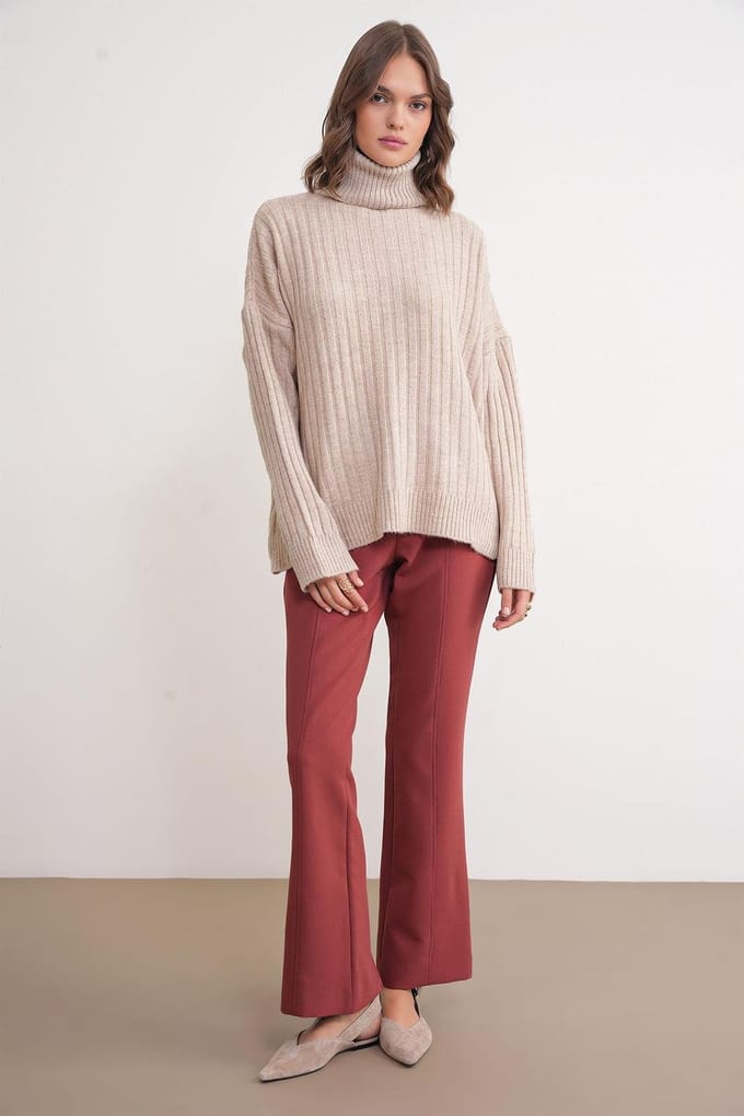 Oversized Geribde Coltrui