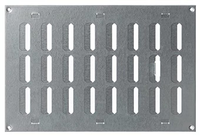 Verzinkt Rechthoekig Ventilatierooster 300x200mm met Afsluitbare Lamellen