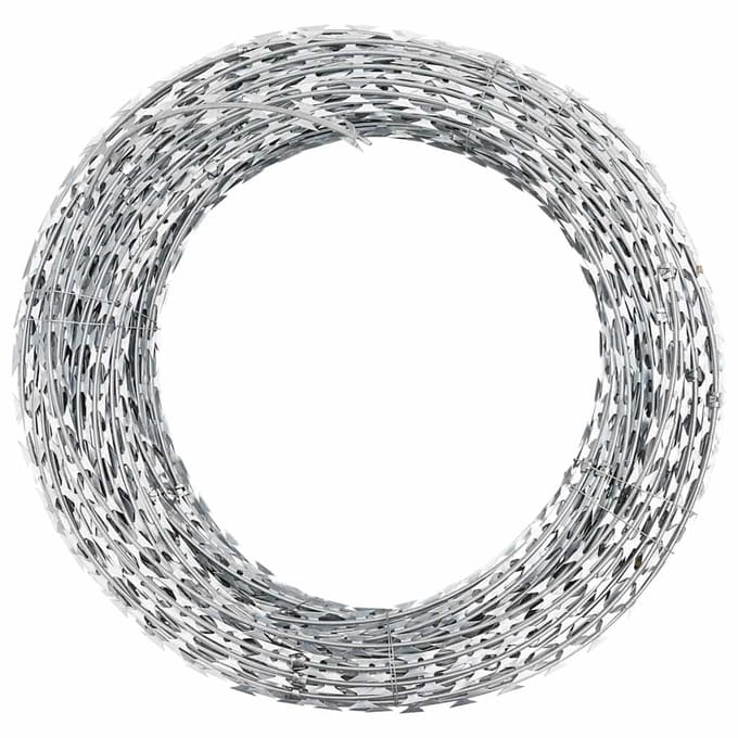 vidaXL - Scheermesprikkeldraad - concertina - gegalvaniseerd - staal - 60 - m
