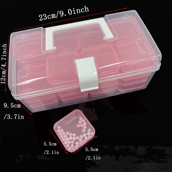 32 stuks/set plastic opbergdoos container, DIY knutselen kralen accessoires sorteerdoos, multifunctionele opbergdoos, sieraden nagel kralen organizer