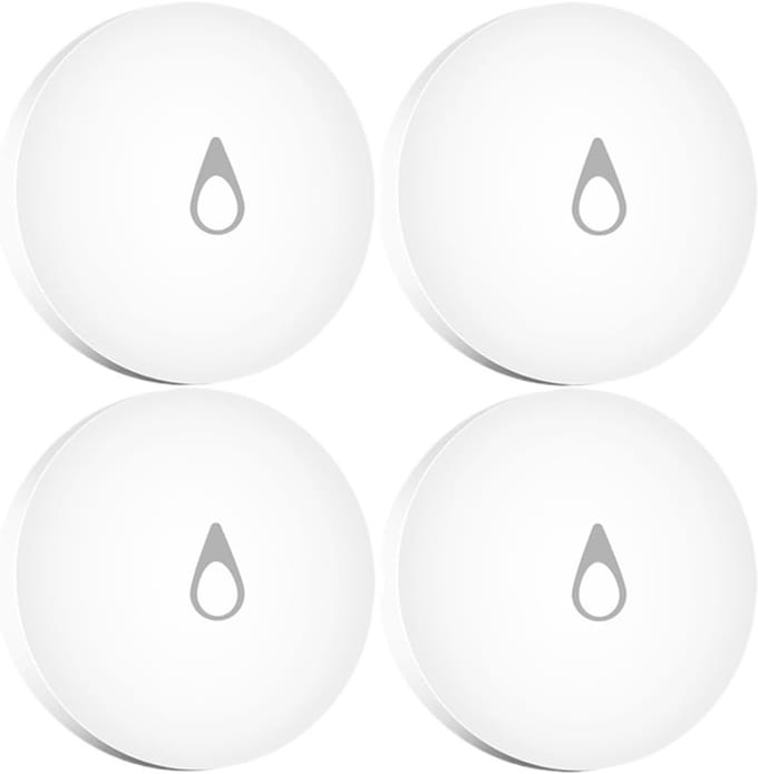 Waterdompelsensor - Lekdetector - Huis Beveiligen - Hoge Gevoeligheid - 4 stuks - Wit