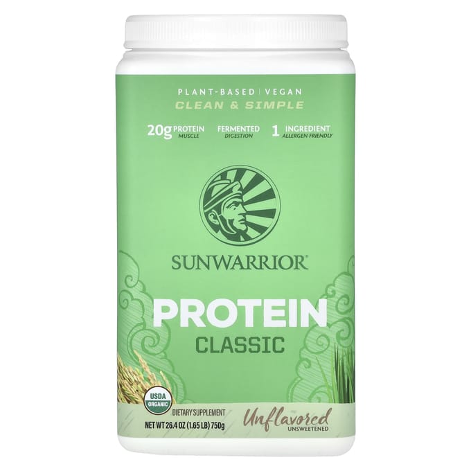 Sunwarrior, Protéine Classique, Non Aromatisée, 1,65 lb (750g)