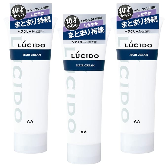 LUCIDO Haarcrème 160g - Styling & Hydraterende Oplossing voor Glad Haar 3 pieces