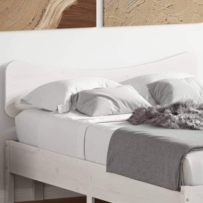vidaXL - Hoofdbord - 135 - cm - massief - grenenhout - wit