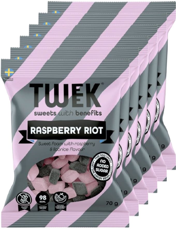TWEEK | Sweets | Raspberry Riot | 6 Stuks | 6 x 70 gram