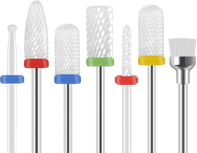 Professionele Keramische Nagelbits - Set van 7 voor Manicure en Pedicure