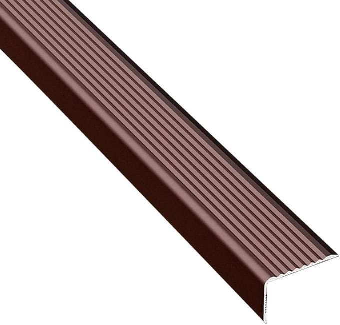 Trapprofiel Aluminium - Antislip Rand - Veilig Traplopen - Zelfklevend - 100cm - Bruin