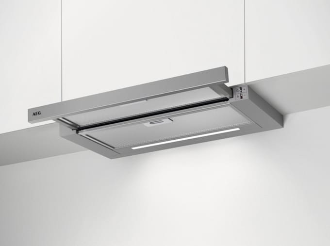 AEG DPE5660M EcoLine 5000 Extractor - Afzuigkap - Vlakscherm - Semi-inbouw (uittrekbaar) Grijs
