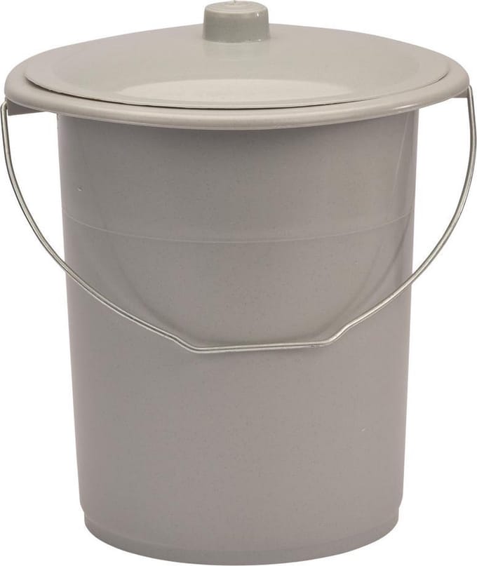 Toiletemmer | Nachtemmer | Wc emmer met Deksel, 12,5 L.