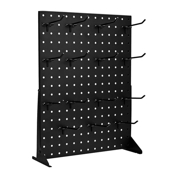 Pegboard Displaystandaard met 15 Haken Pegboard Panelen Display Zwart (1 STUK)