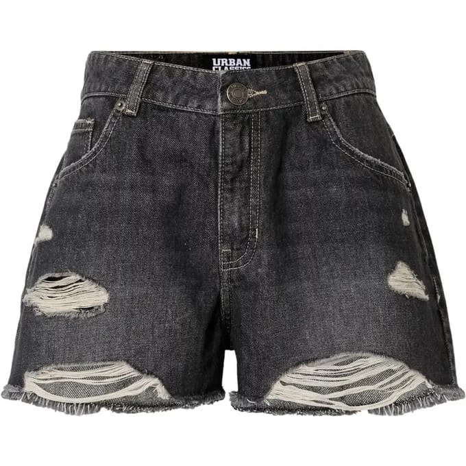 Urban Classics - Destroyed Denim Korte broek - Taille, 32 inch - Zwart