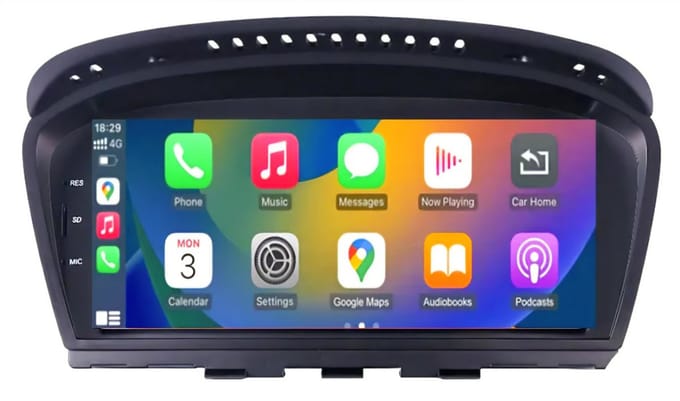 BMW 3 & 5 Serie E60 E61 E63 E64 E90 E91 E92 E93 Navigatiesysteem – Android 14 – 9 Inch IPS – PX8 Octa-Core – 4GB+64GB – DAB+ – Apple CarPlay – Android Auto – Inclusief Achteruitrijcamera
