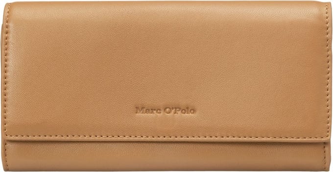 Marc O'Polo Leren Portemonnee Jessie Combi Wallet True Camel Lichtbruin