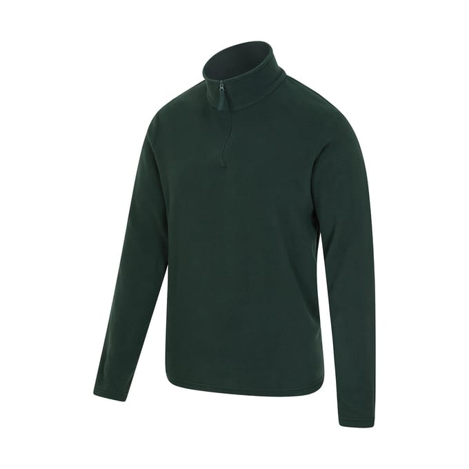Mountain Warehouse Heren Camber II Half Zip Fleece Top (Donkergroen)