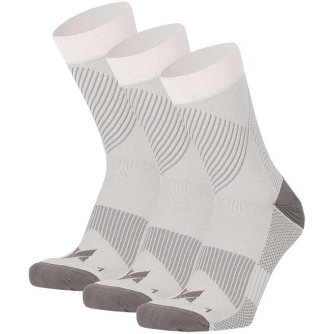 Sport compressie quarter sokken - 6-Pak - Unisex - Voordeel - Multi Wit / 45/47