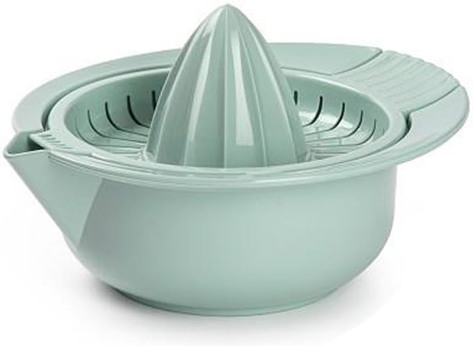 Plasticforte Sinaasappelpers/citruspers - handmatig - kunststof - 18 x 10 cm - mintgroen