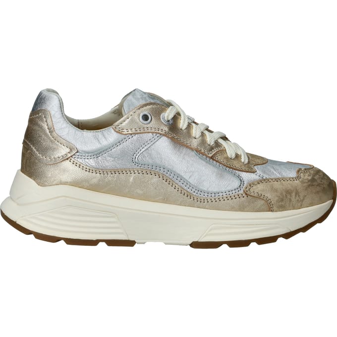 Dames Veterschoenen Xsensible Milau Metallic Combi Goud - Maat 41