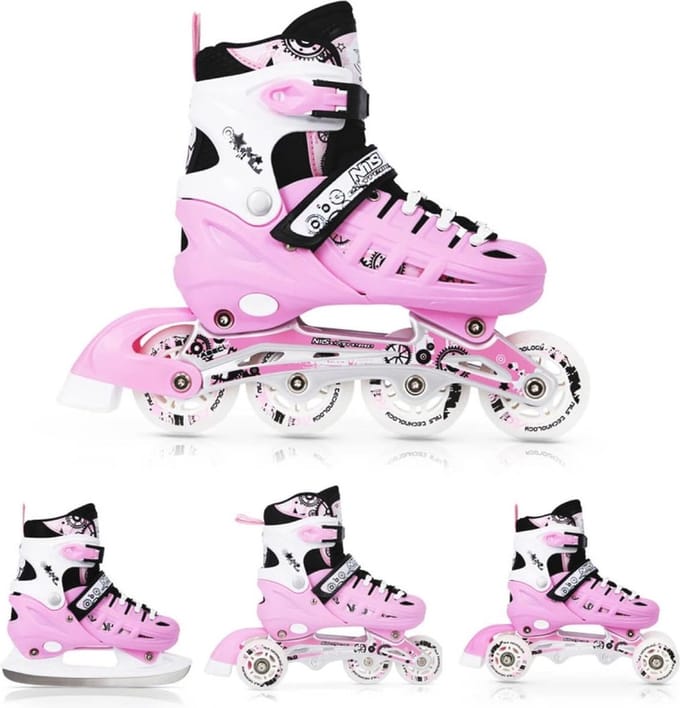 Verstelbare 4-in-1 Inline Skates voor Meisjes en Jongens