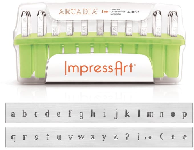 Impressart Arcadia, luxe, Kleine letters, 3 mm, Slagstempels