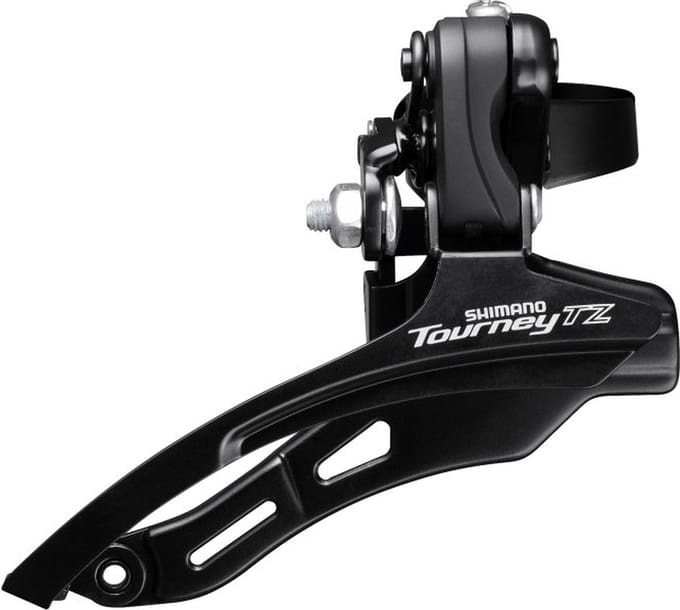 Shimano Tourney TZ FD-TZ500 Voorderailleur – 3x6/7-speed – 28,6 mm – Top Pull – Zwart/Zilver