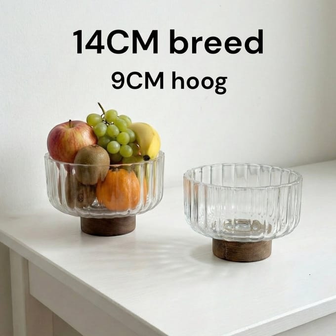 Bavary acacia fruitschaal - 14cm diameter - 0.65L