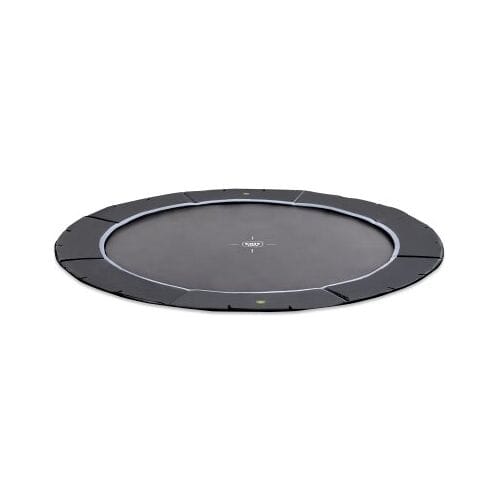 EXIT Dynamic Sporttrampoline ø427cm - Groundlevel - groundlevel Trampoline - Rond - Voor Kinderen - Zwart