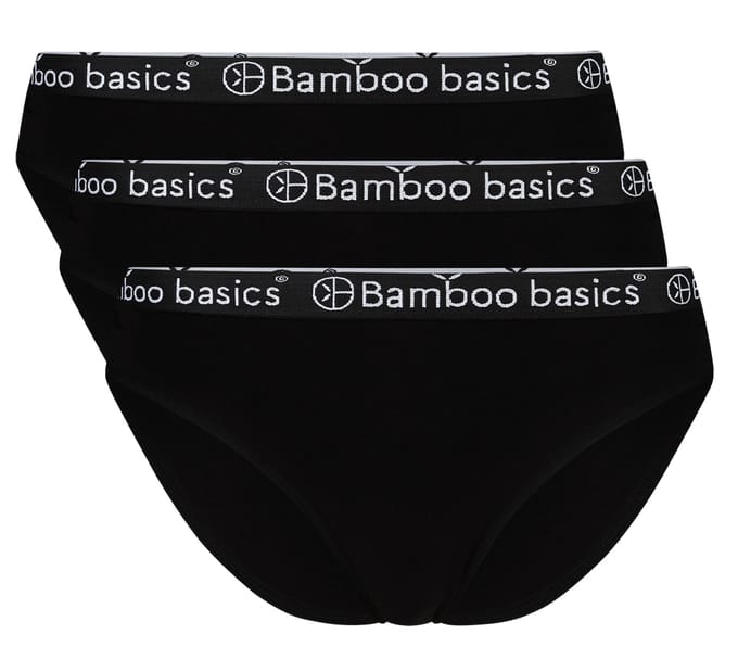 Bamboo Basics Zwarte Slips Yara - 3-pack - Maat S - Bamboe Ondergoed Dames - Bamboe Slips Dames