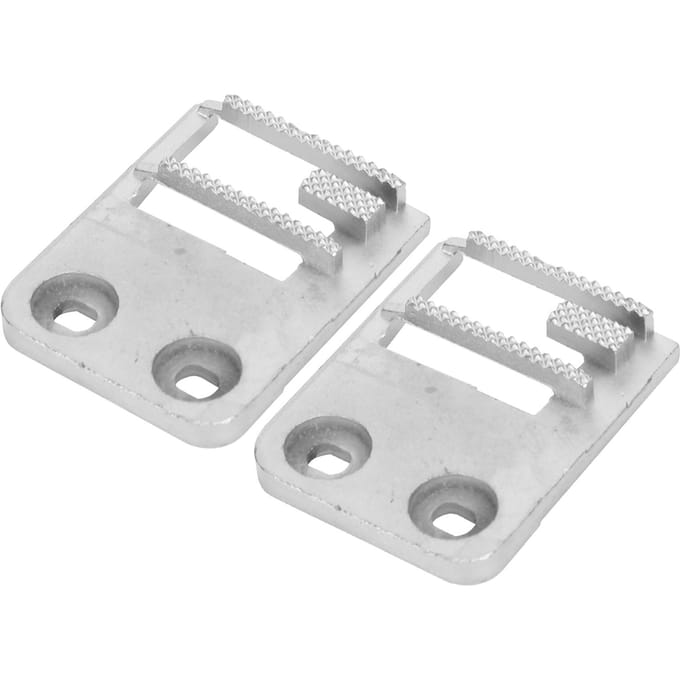 Lot de 2 plaques à aiguille multifonctions en forme de E pour machine à coudre Janome (735081004) white