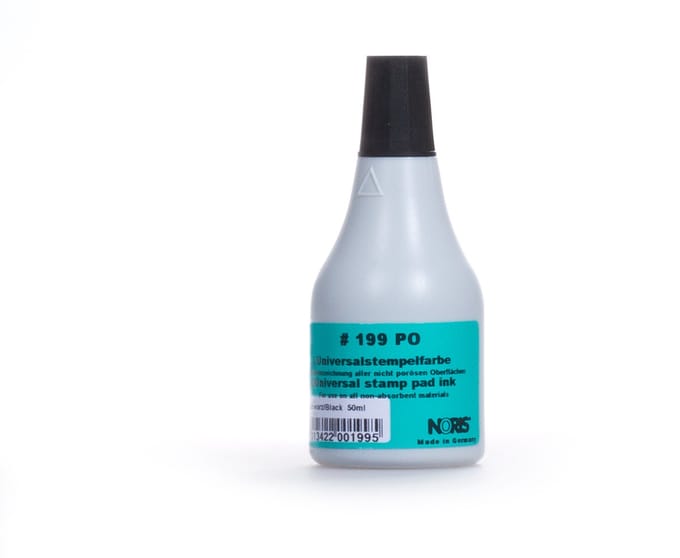 Sneldrogend Stempelinkt | Zwart | Noris #199 | 50ml