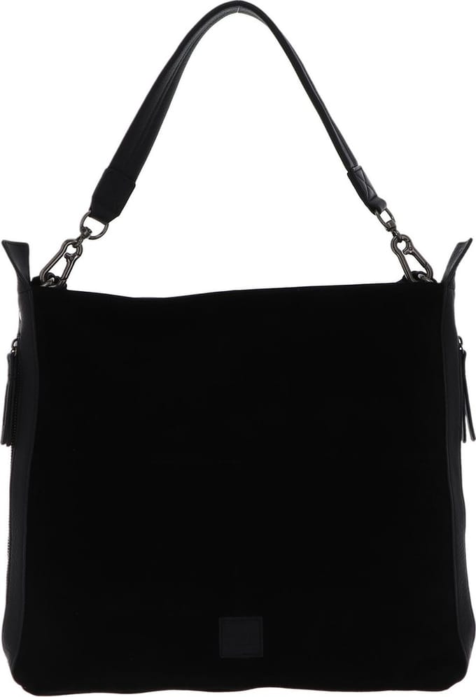 FREDsBRUDER Leren Schoudertas Lazap Hobo Bag Black Zwart