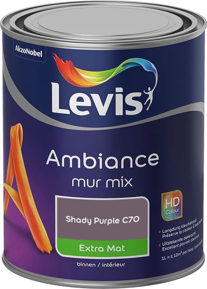 Levis - Ambiance Mur Extra Mat Mix - Shady Purple C70 - Mengverf - 1 L