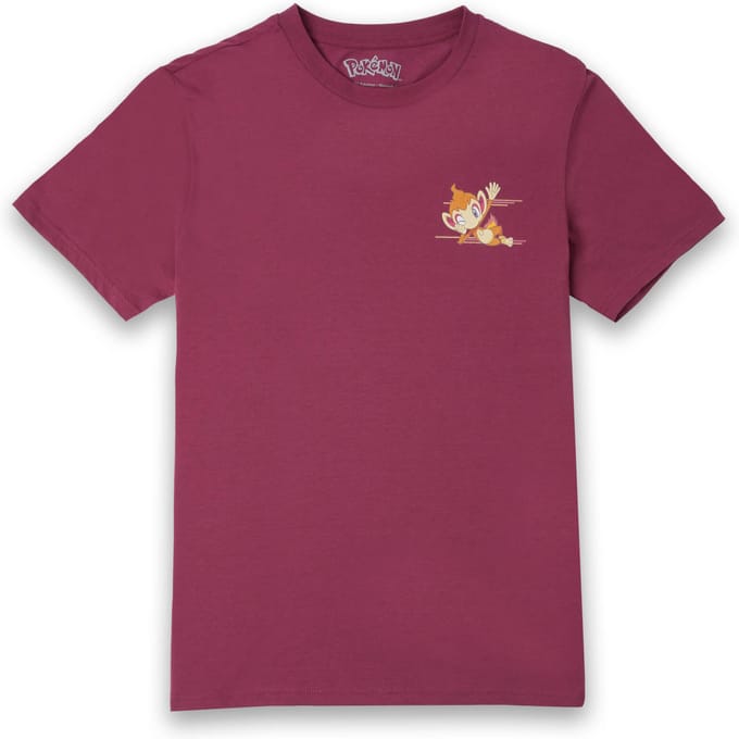Pokémon Chimchar Unisex T-Shirt - Bordeaux - S