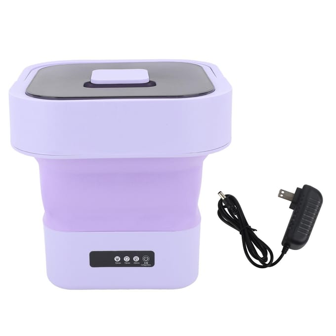 Draagbare Wasmachine 100?240V 10L Volautomatisch Zacht Centrifugeren Opvouwbaar Mini paars